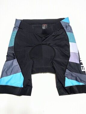 Furious Padded Cycling Shorts Mens Med Black Blue UPF 50+ Bike Bicycle MTB NWT